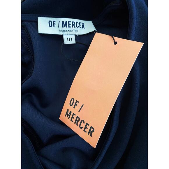 Of Mercer Women's Bodycon Midi Dress Snap‎ Shoulder Sleeveless Shirred Sides NWT - Picture 6 of 8